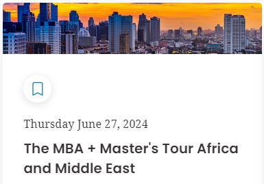 The MBA + Master's Tour Africa and Middle East