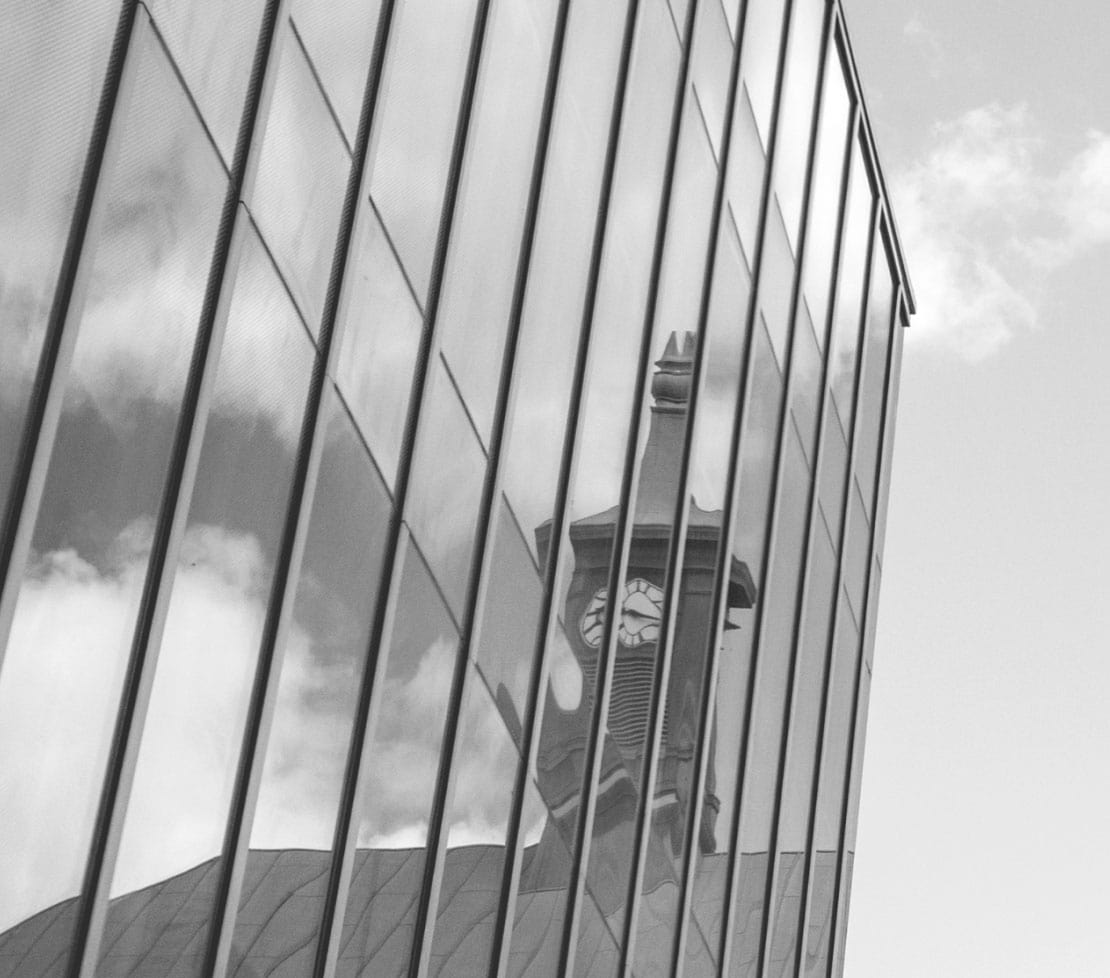 Reflection of old Toronto City Hall