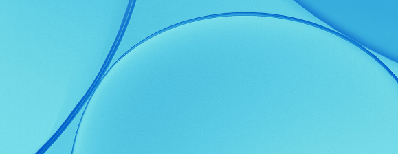 An abstract, minimalist digital graphic featuring soft, overlapping circular shapes in various shades of light cerulean and sky blue. Thin, darker blue arcs define the edges of the curves, creating a sense of layered transparency and depth.