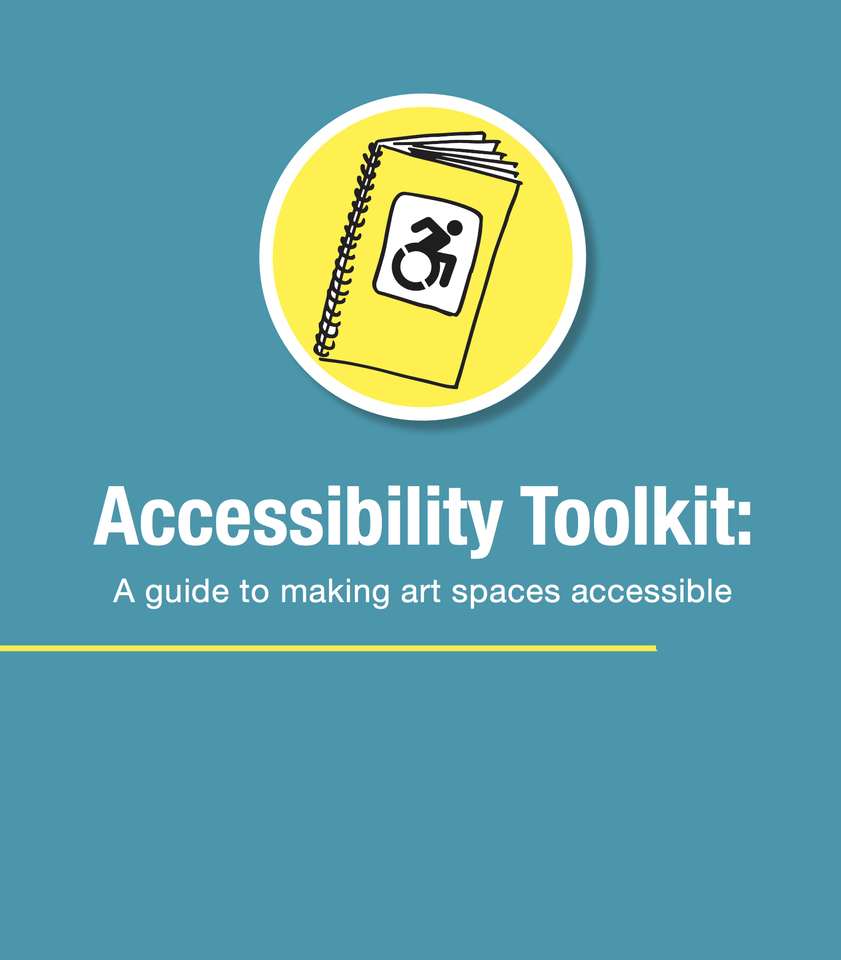 Book cover. Accessibility Toolkit. A guide to making art spaces accessible.