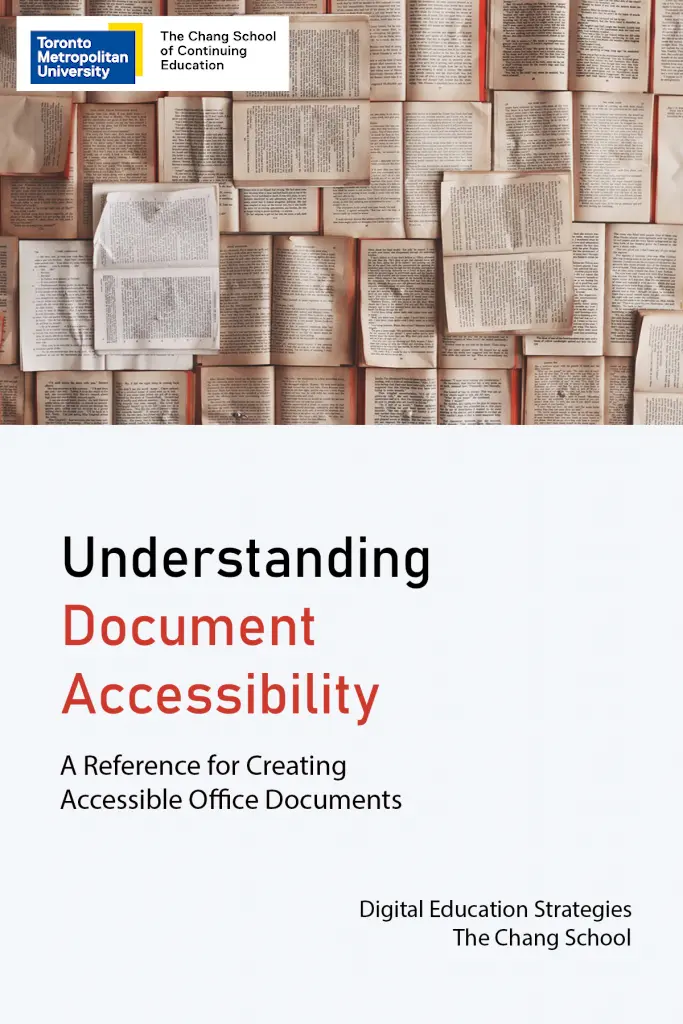 Cover for Understanding Document Accessibility eBook.