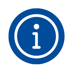 Logo that is a blue circle with a white 'i' inside a white cirle