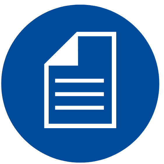 Registration process Logo - obtain your documentation - image of a document