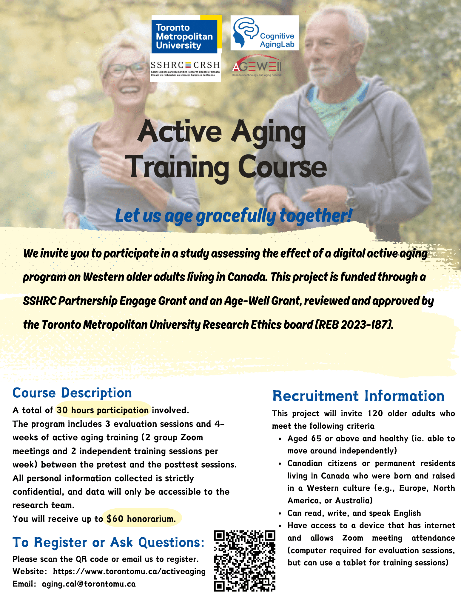 Active Aging Training - Toronto Metropolitan University (TMU)