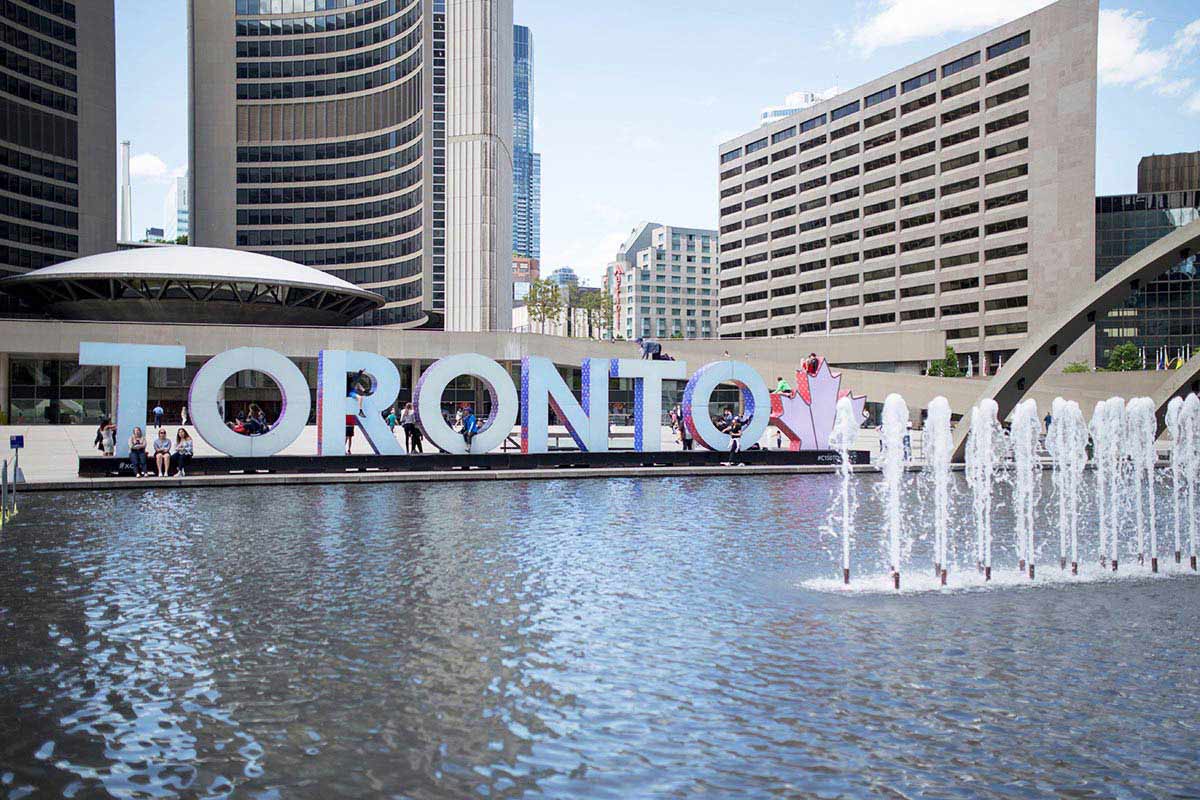The 'Toronto' sign at Nathan Phillips Square