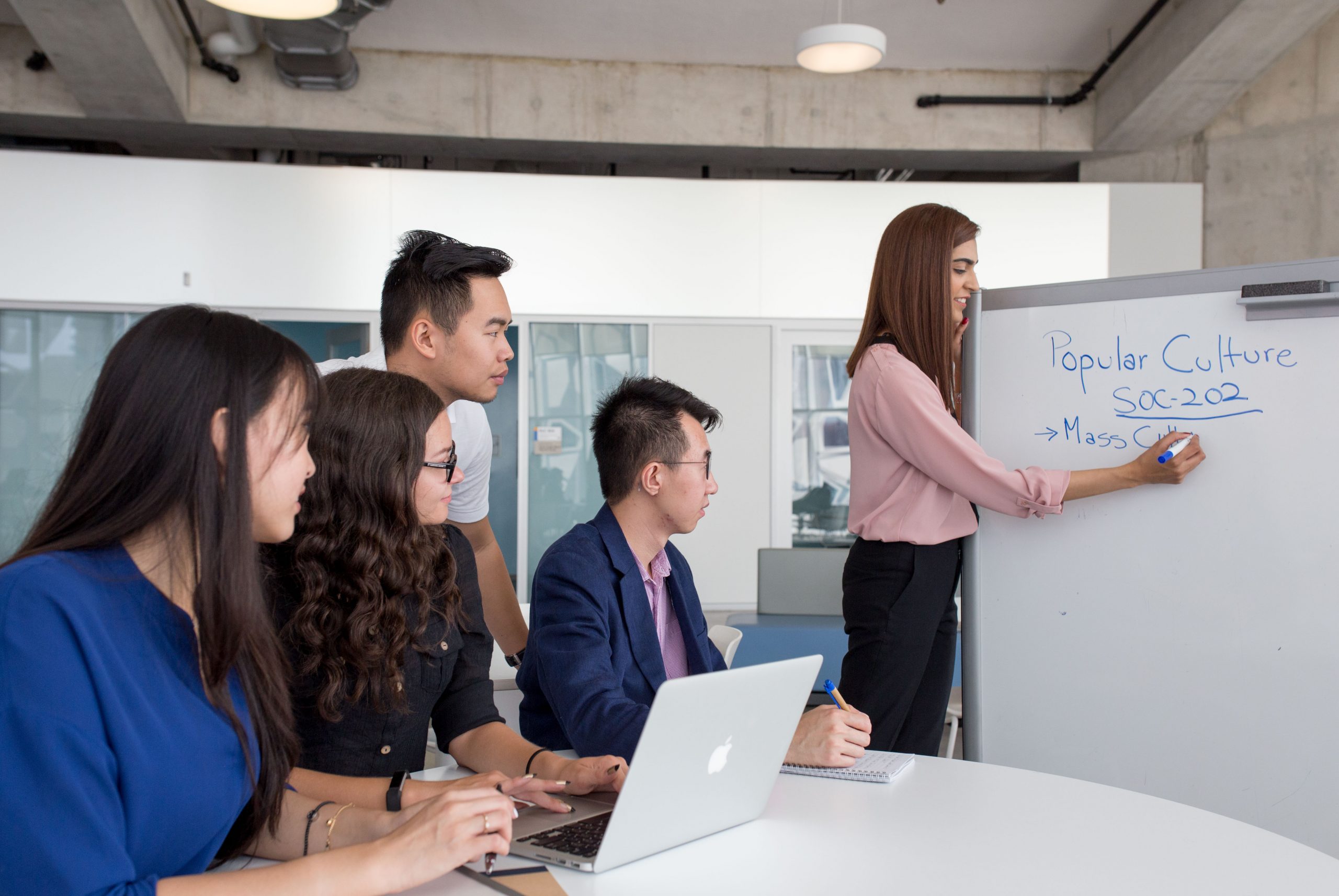 Students group study in the Student Learning Centre