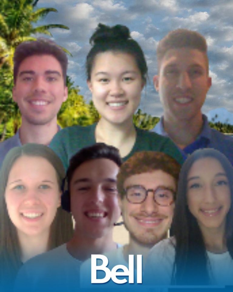 Emma and the group of interns she worked with at Bell.