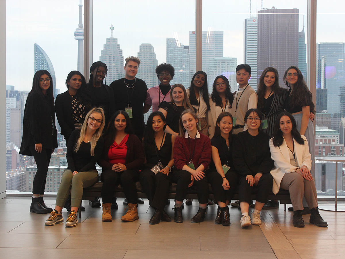 A team of student leaders poses for a photograph