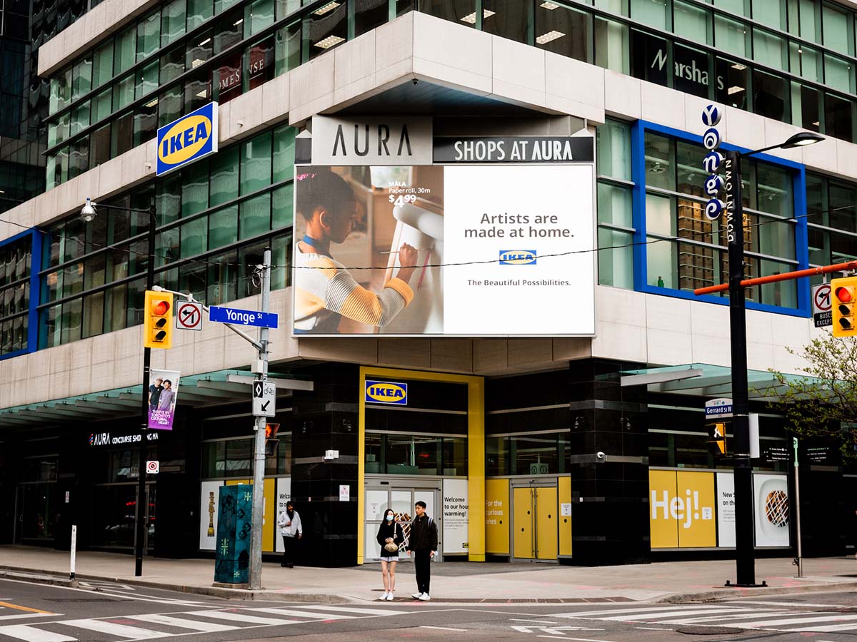 The exterior of the downtown Toronto IKEA.