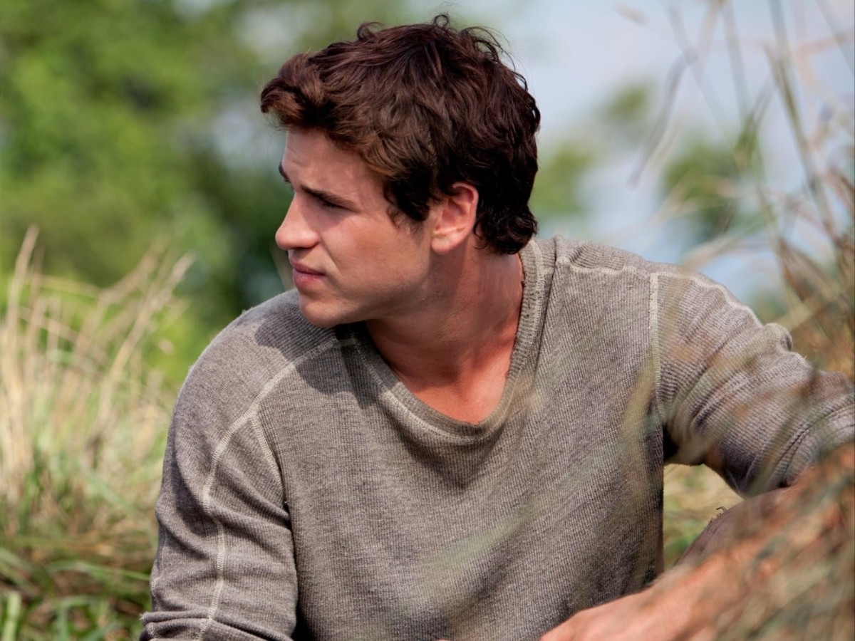 Gale sits in a grass field looking to the left.