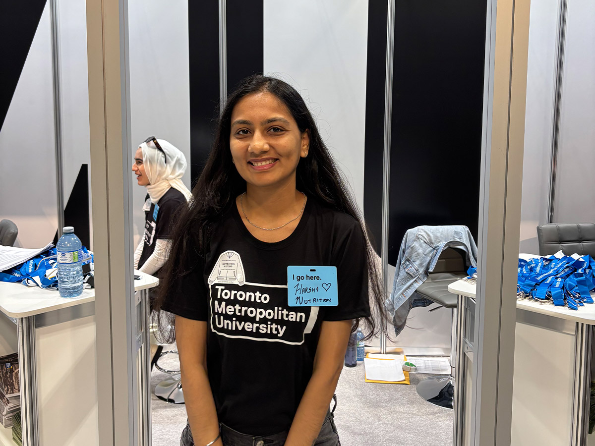 Harshi at the Ontario Universities' Fair.