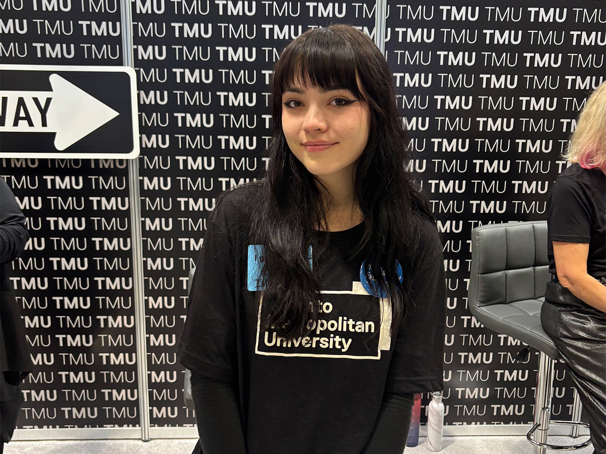 Kyla at the Ontario Universities' Fair.