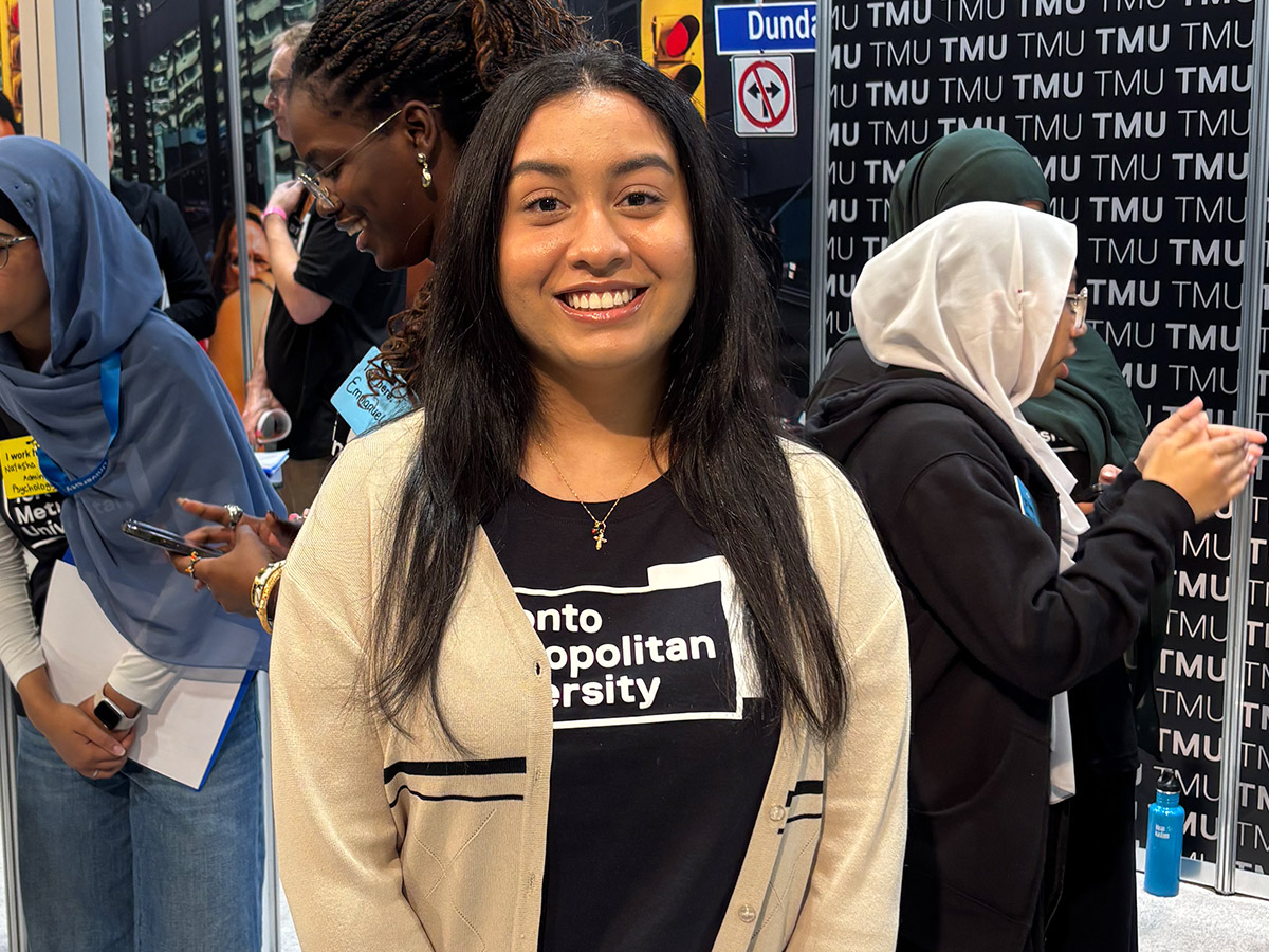 Meia at the Ontario Universities' Fair.