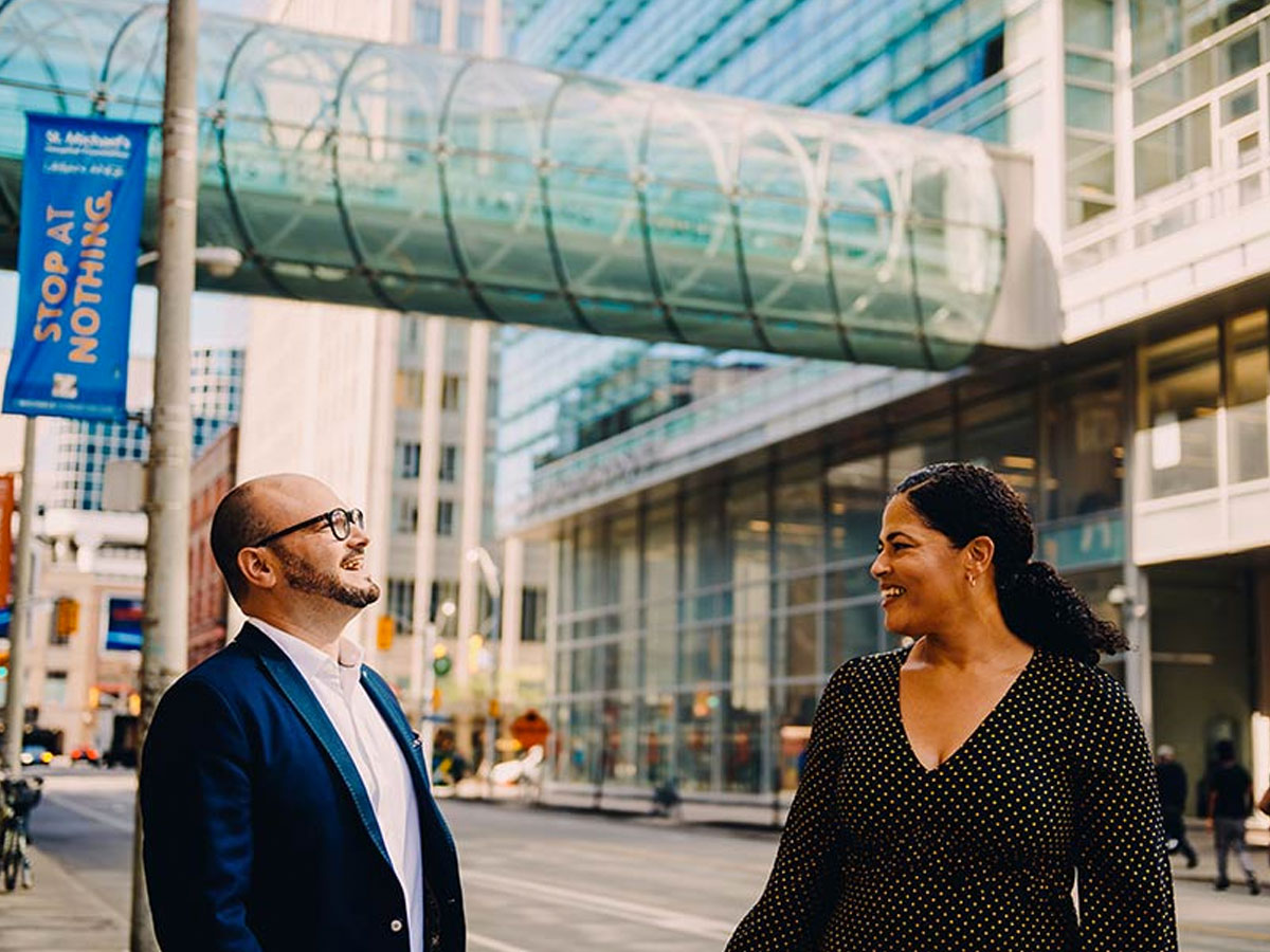 From left: Aaron Leibtag and Linda Maxwell