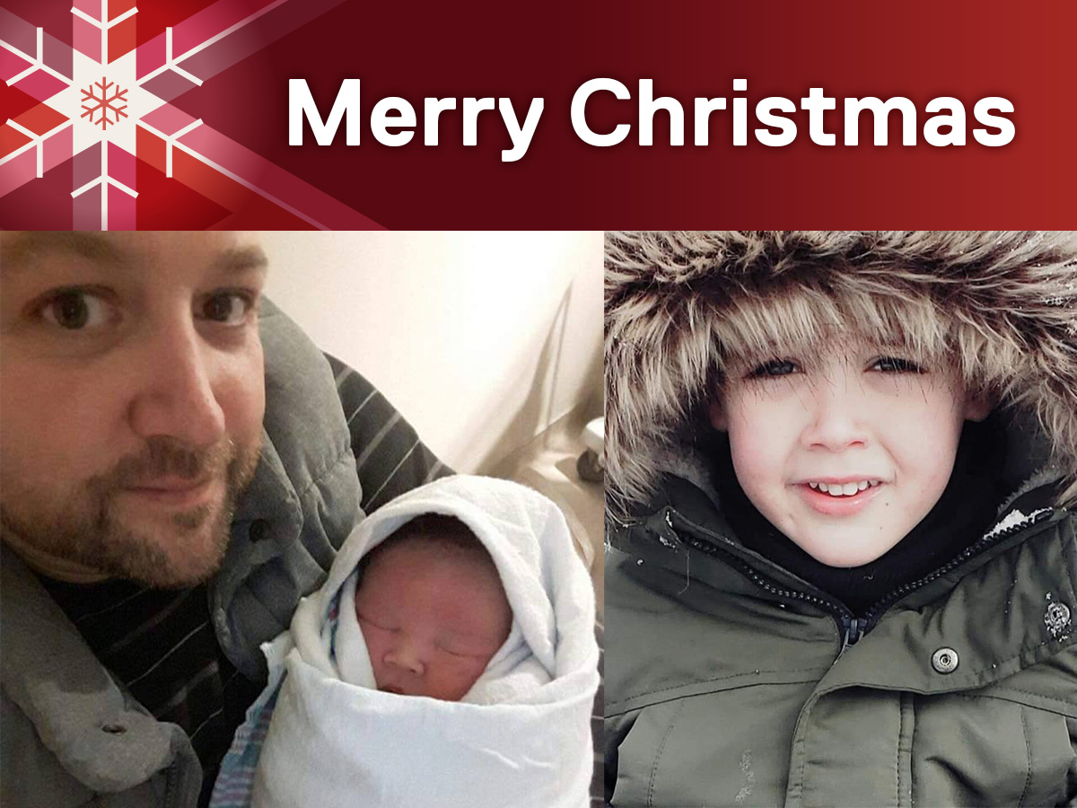 Brady Lacroix, Retail Management ’02 and son, Ryerson.