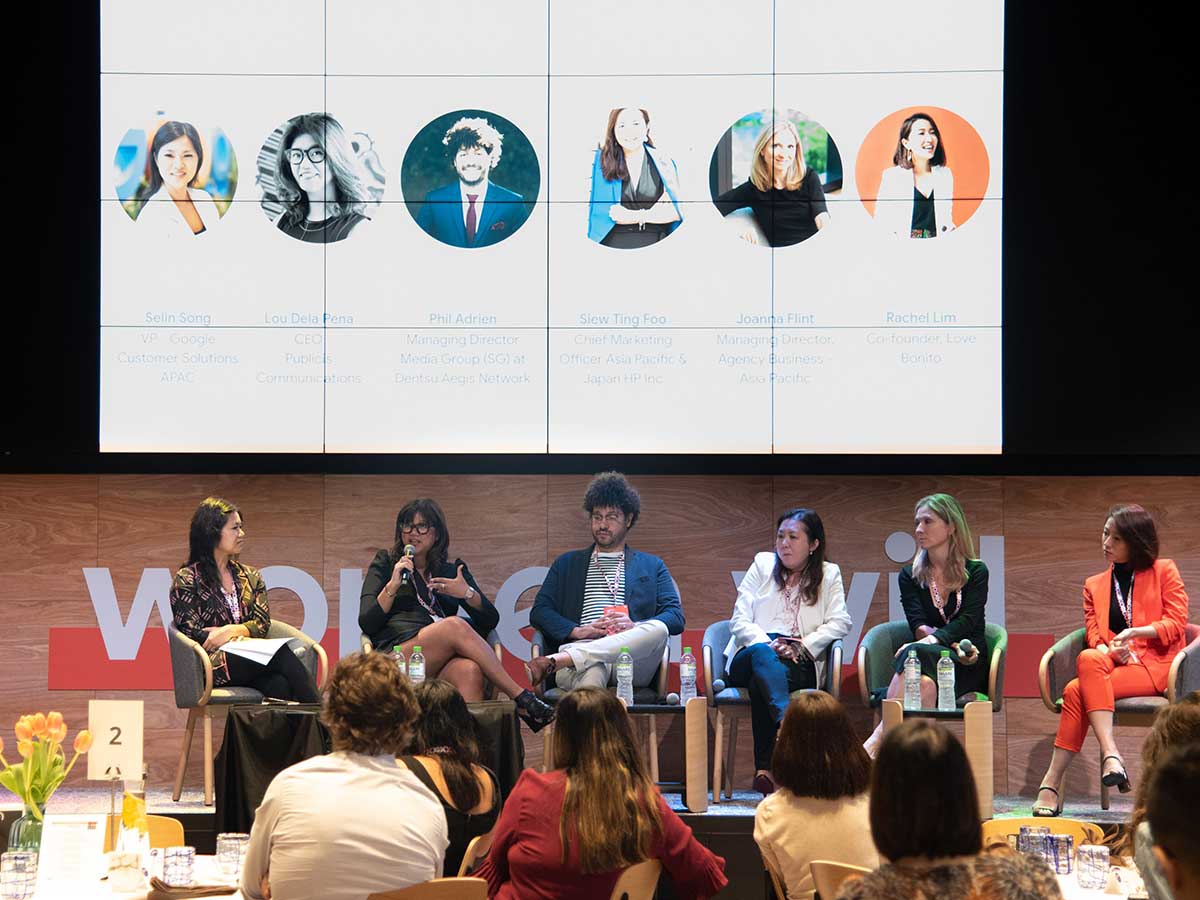 Phil Adrien sits on a panel for Grow with Google’s Women Will program in Asia.