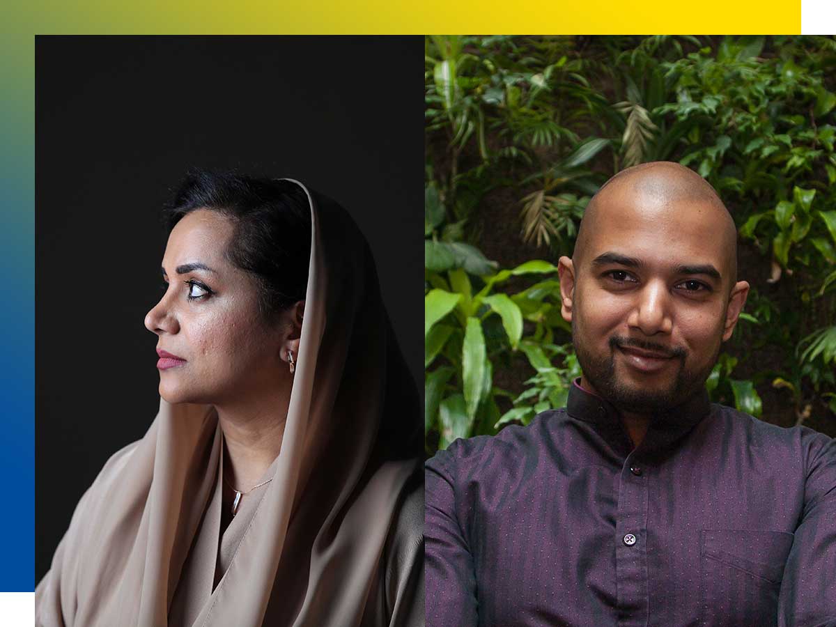 Left: Nayla Al Khaja; Right: Sid Naidu (Photo: João De Franco)