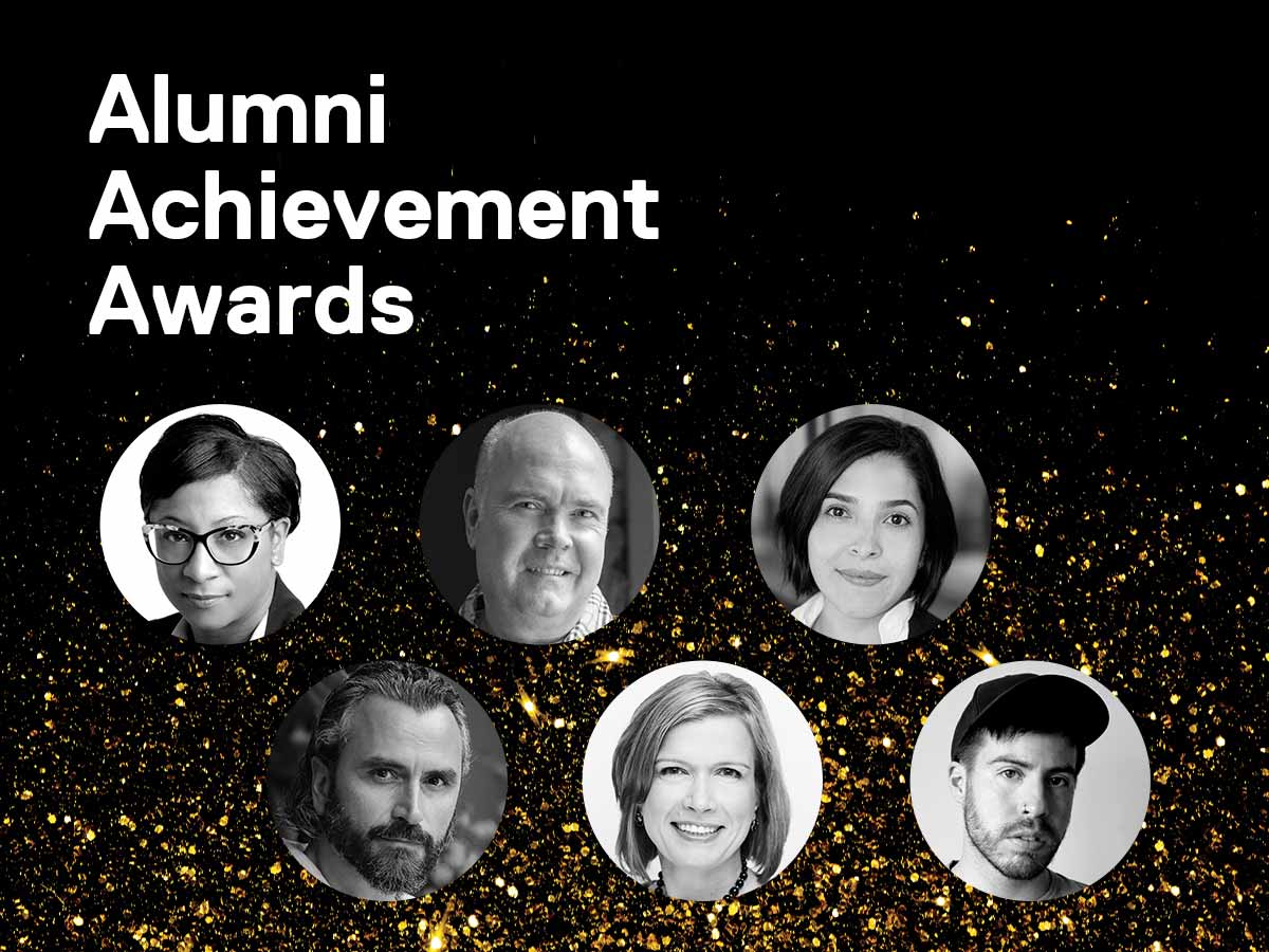 2021 Alumni Achievement Award recipients: Karla Avis-Birch; Paul Duffy; Elisa Levi; Alessandro Munge; Curtis Oland; Annie Ropar