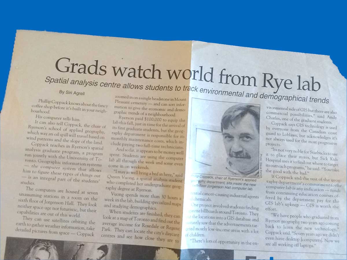 Newspaper article featuring Dr. Phil Coppack and Andy Charles..