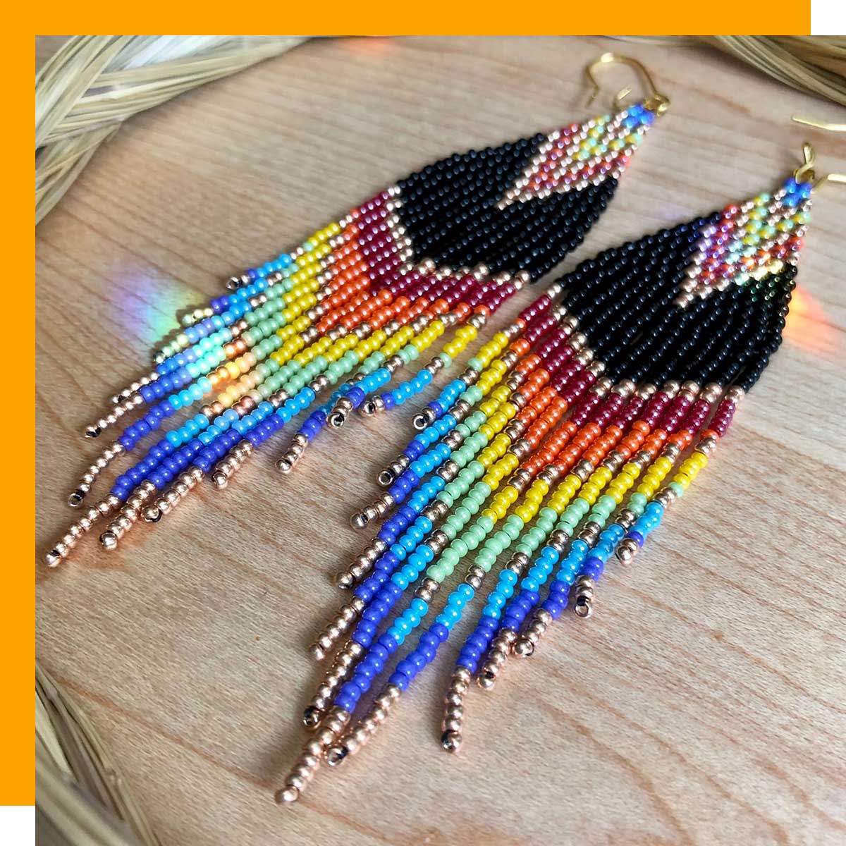 Beadwork pieces inspired by the artist's deep love for nature. Megan Lewis, Child and Youth Care '17, MA, Public Policy and Administration '18