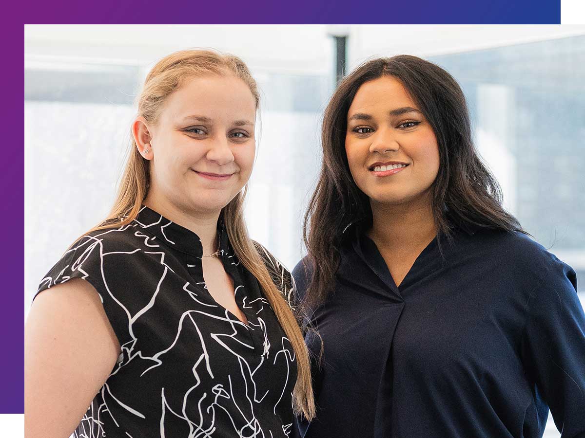 Kailtyn Sims (left) and Neha Nasir, recipients of the Concord Scholarship for Elite Women in Physics