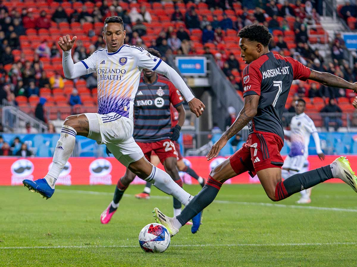 Jahkeele Marshall-Rutty for Toronto FC by Sid Naidu, 2023.