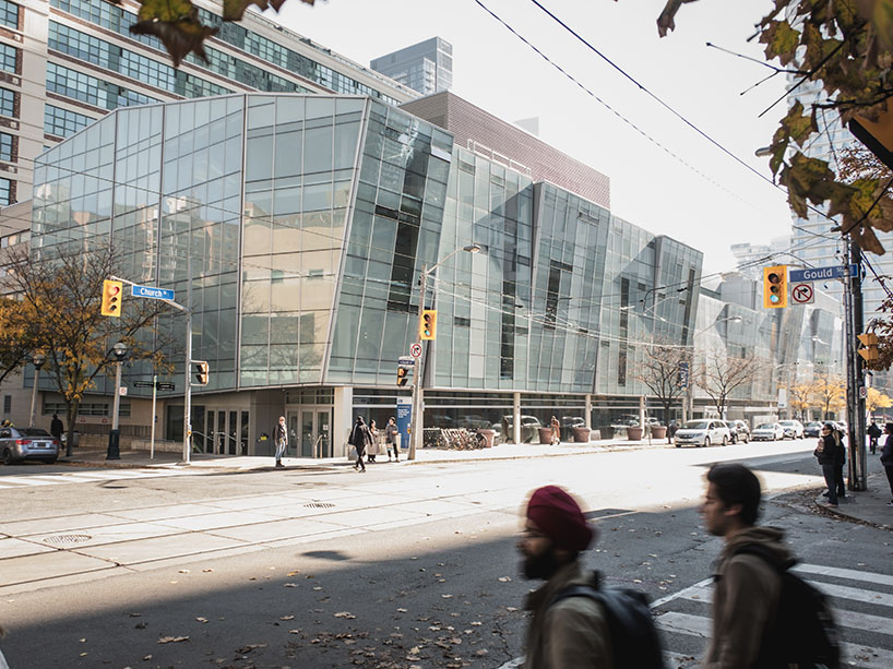 TMU’s engineering building at the corners of Gould and Church Street.