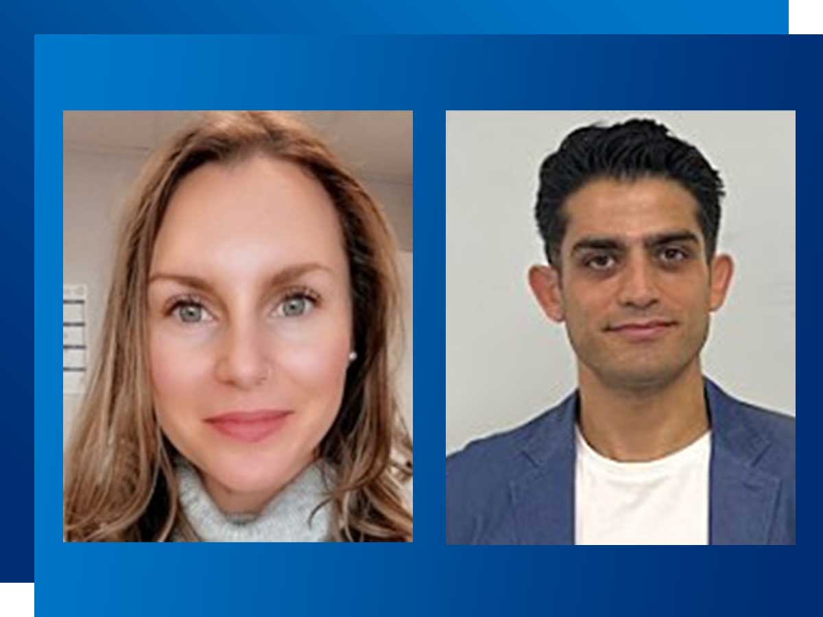 Leanne Lohnert (left) and Aliakbar Eslami Baladeh (right)