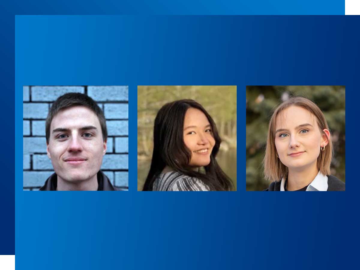 Brennan Doherty (left), Heidi Lee (centre), Emma Buchanan (right)