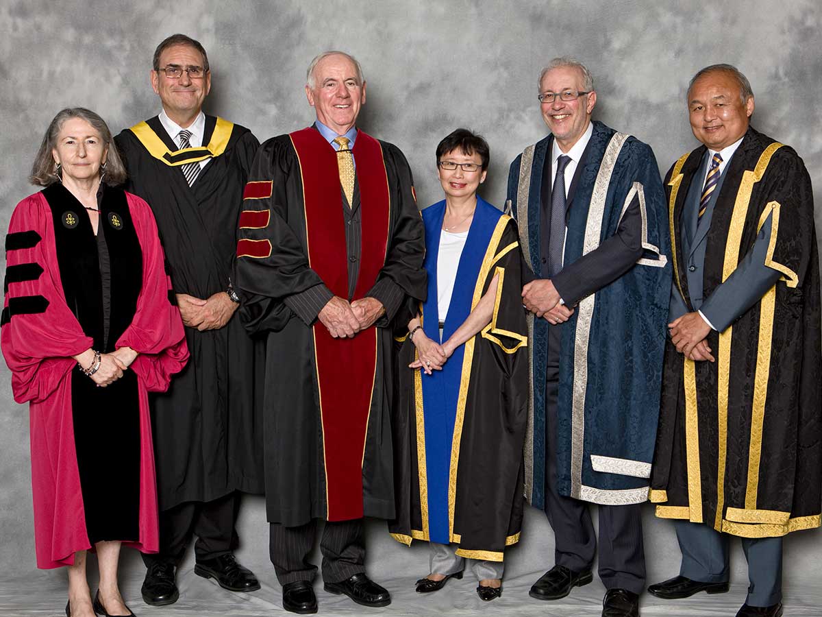 From left to right: Rena Mendelson, Adam Kahan, Charles Coffey, Janice Fukakusa, Sheldon Levy and G. Raymond Chang from 2011 hon doc proceedings