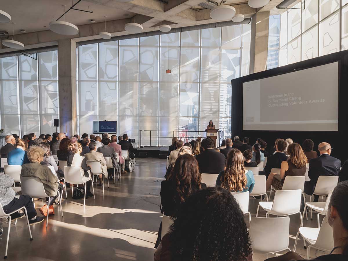 TMU leaders, recipients and friends gather at the eighth annual G. Raymond Chang Outstanding Volunteer Awards