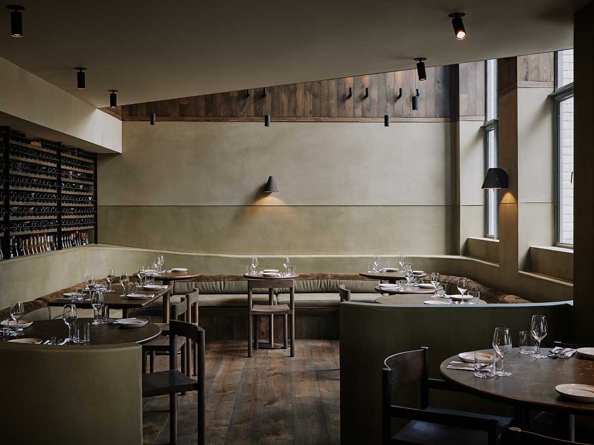 The interior of OMA restaurant
