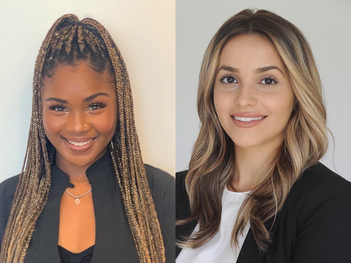 Inaugural Ryerson law students Shanté Brown and Mryam Sarkis