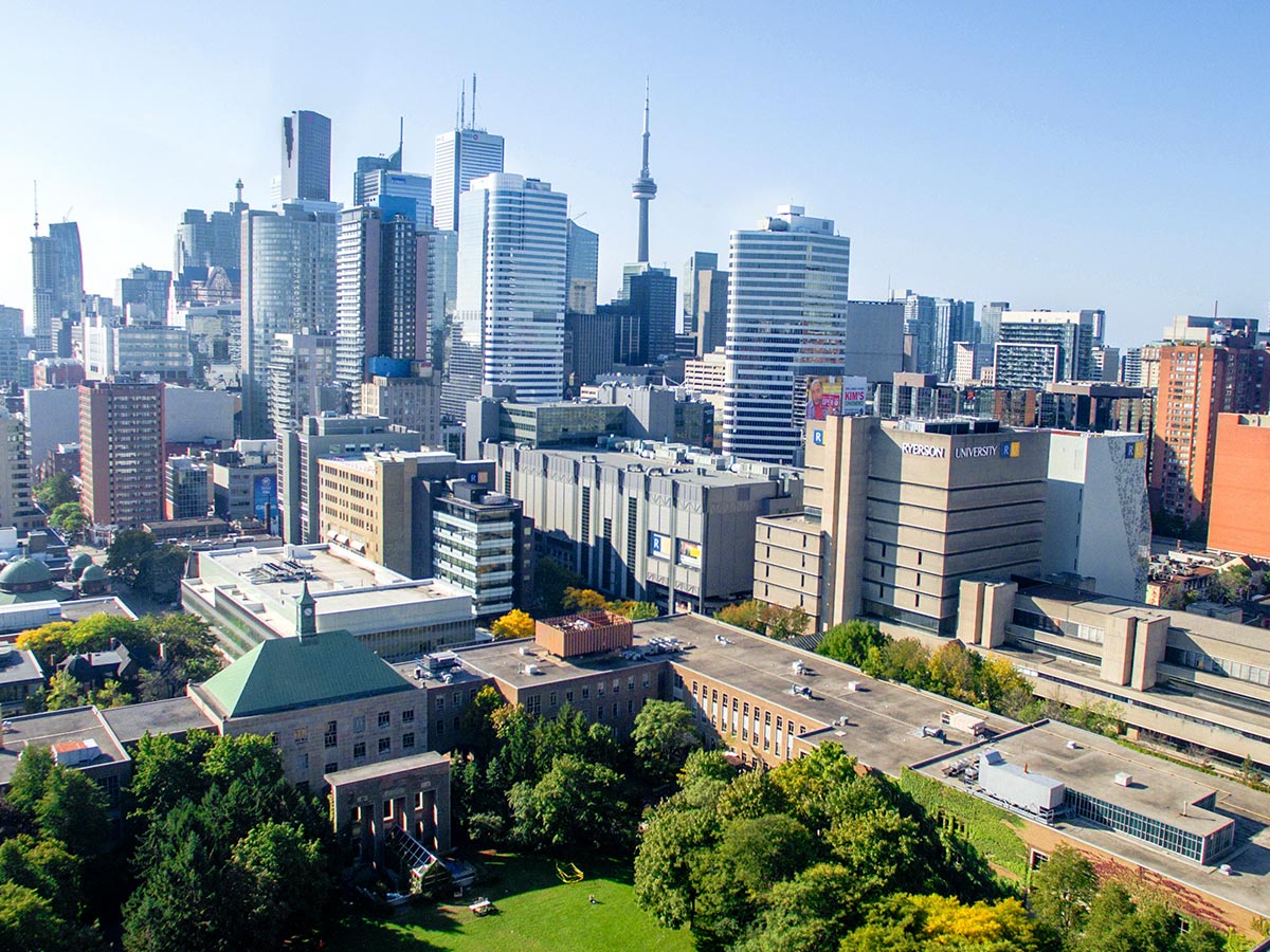 Aerial view of Ryerson campus