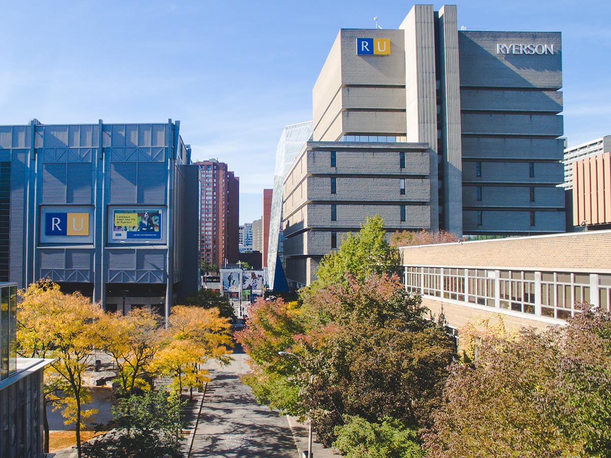 Aerial view of Ryerson campus