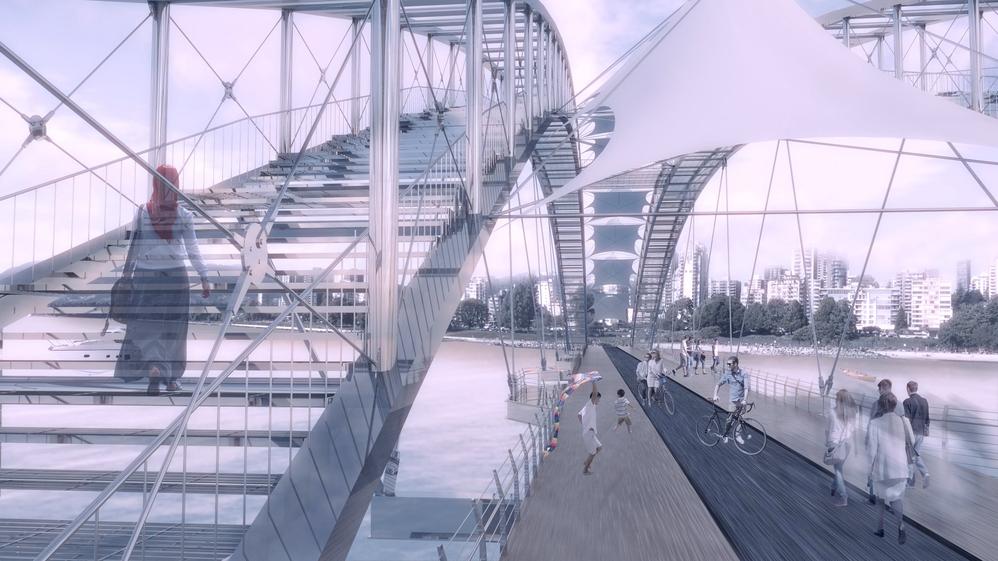 digital rendering of outdoor space on the island by rita shengu