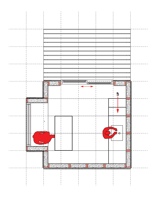 Ground floor plan of the New Wood Open Architecture Library by Michael Plummer.