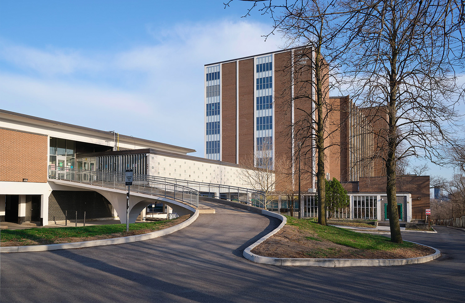 Exterior shot of the City Adult Learning Centre, as part of the Toronto District School Board. 