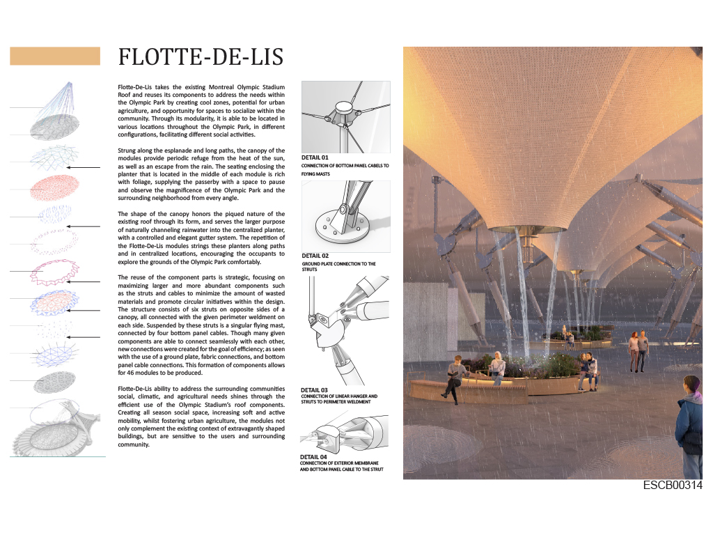 Flotte de lis architecture panel