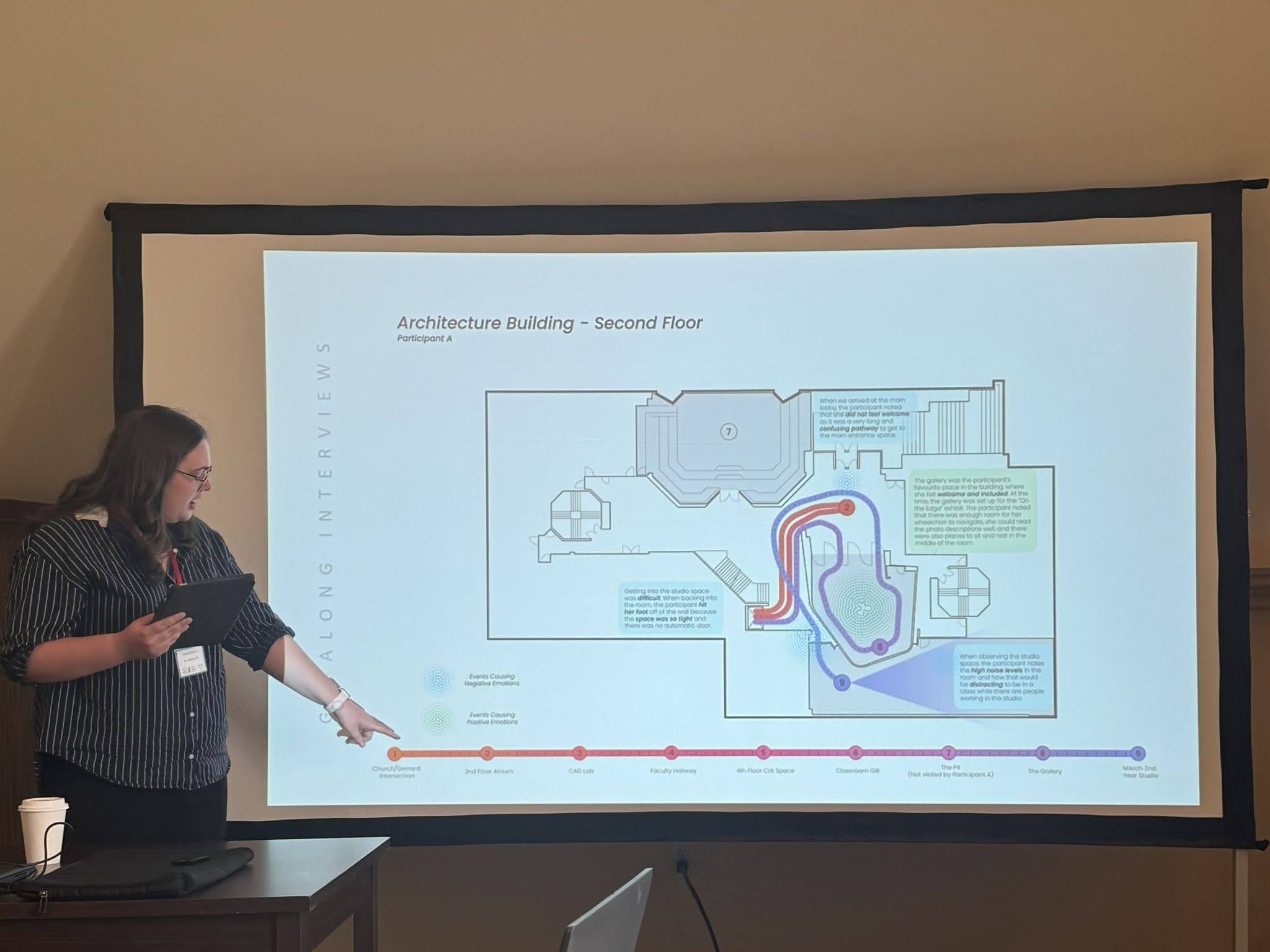 Hannah presenting in her session.