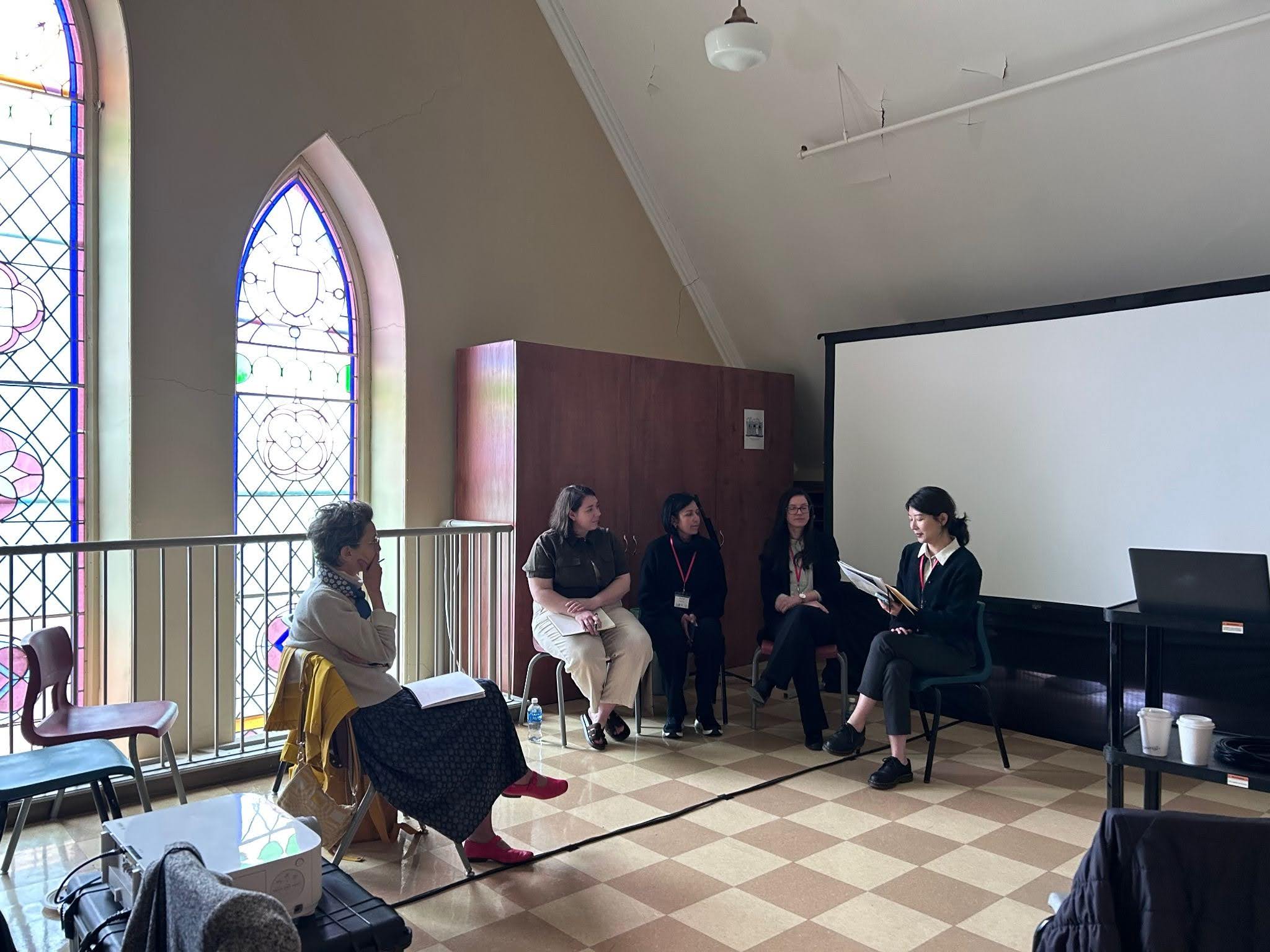 The discussion following the second session of “Architectural Research for Emerging Futures”. 