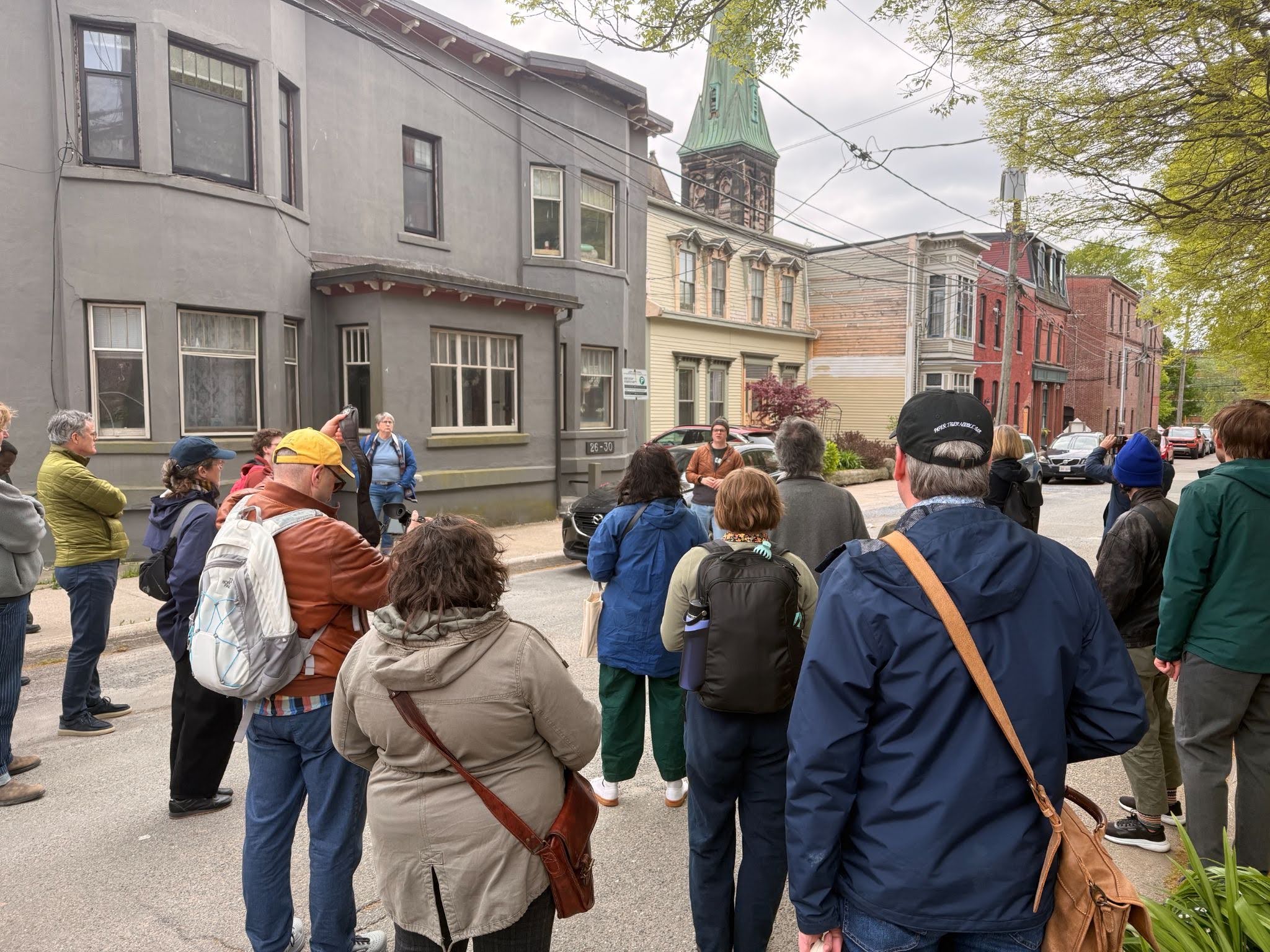 The walking tour of St John Pre-Great Fire of 1877 led by Ben Peterson. 