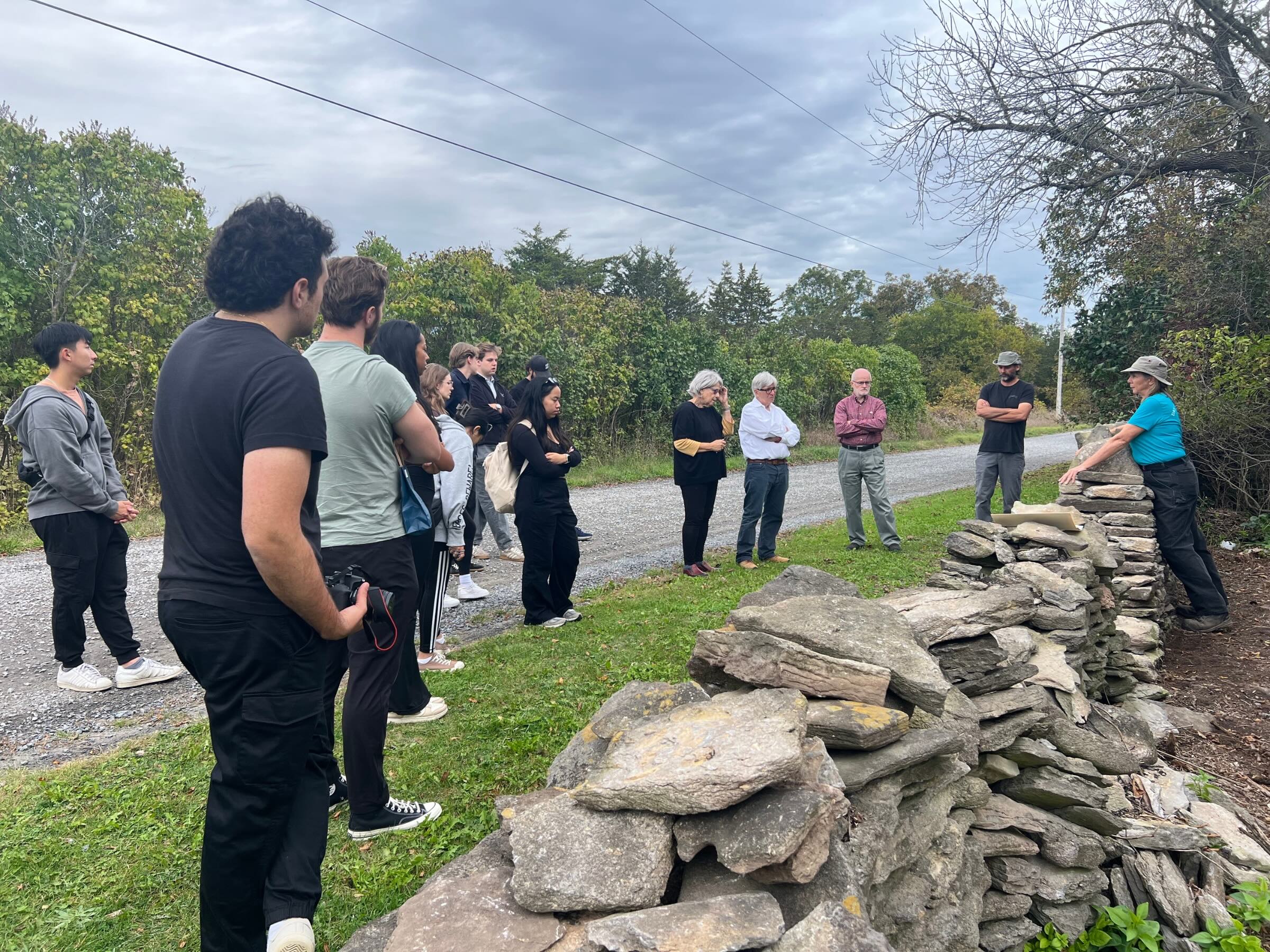 Architecture students touring Amherst Island