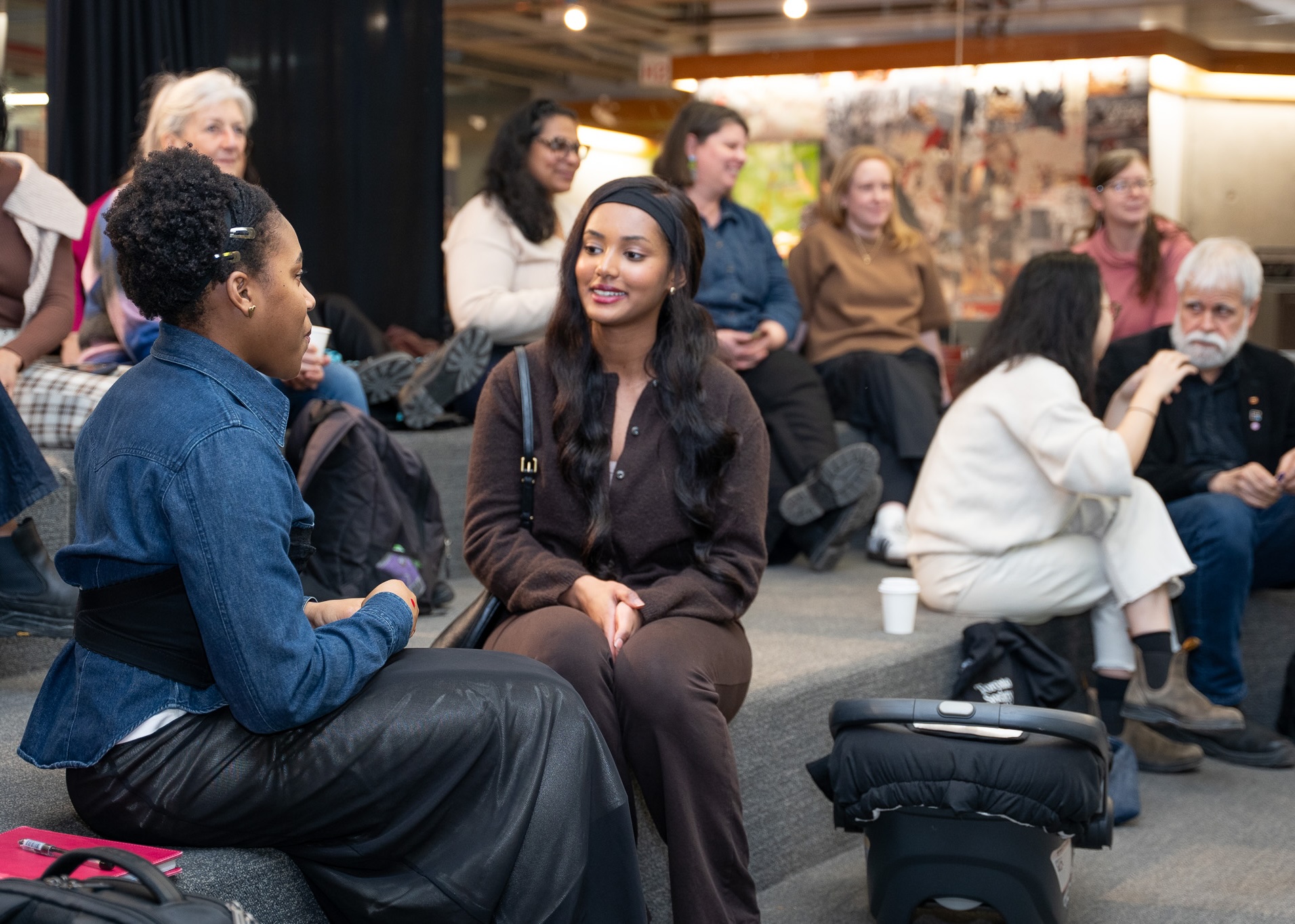 Participants engaging in discussions during a networking session.  
