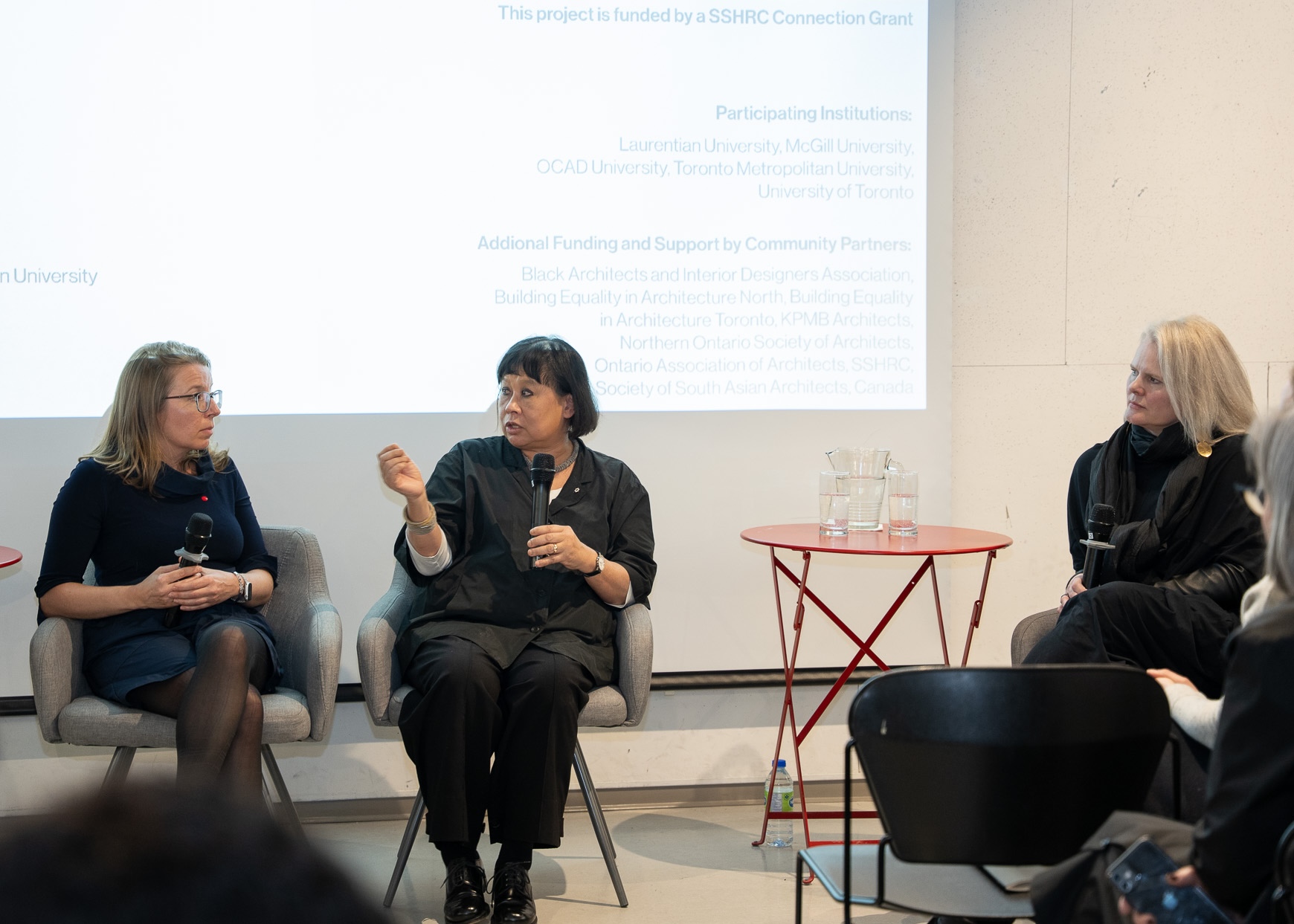 Session Four: Women in Practice panel discussion (L-R: Roxanne Gauthier, Brigitte Shim, and Johanna Hurme).