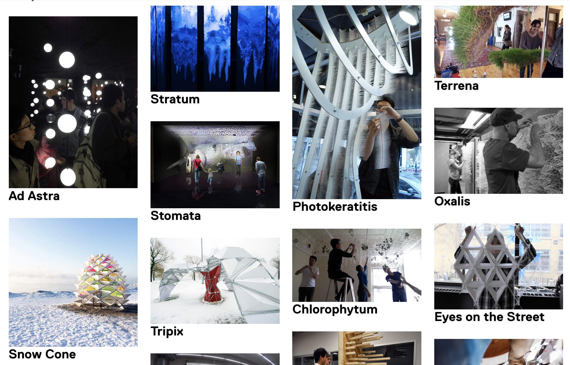 Immersive LED installation titled Grow Op 2018: Stratum