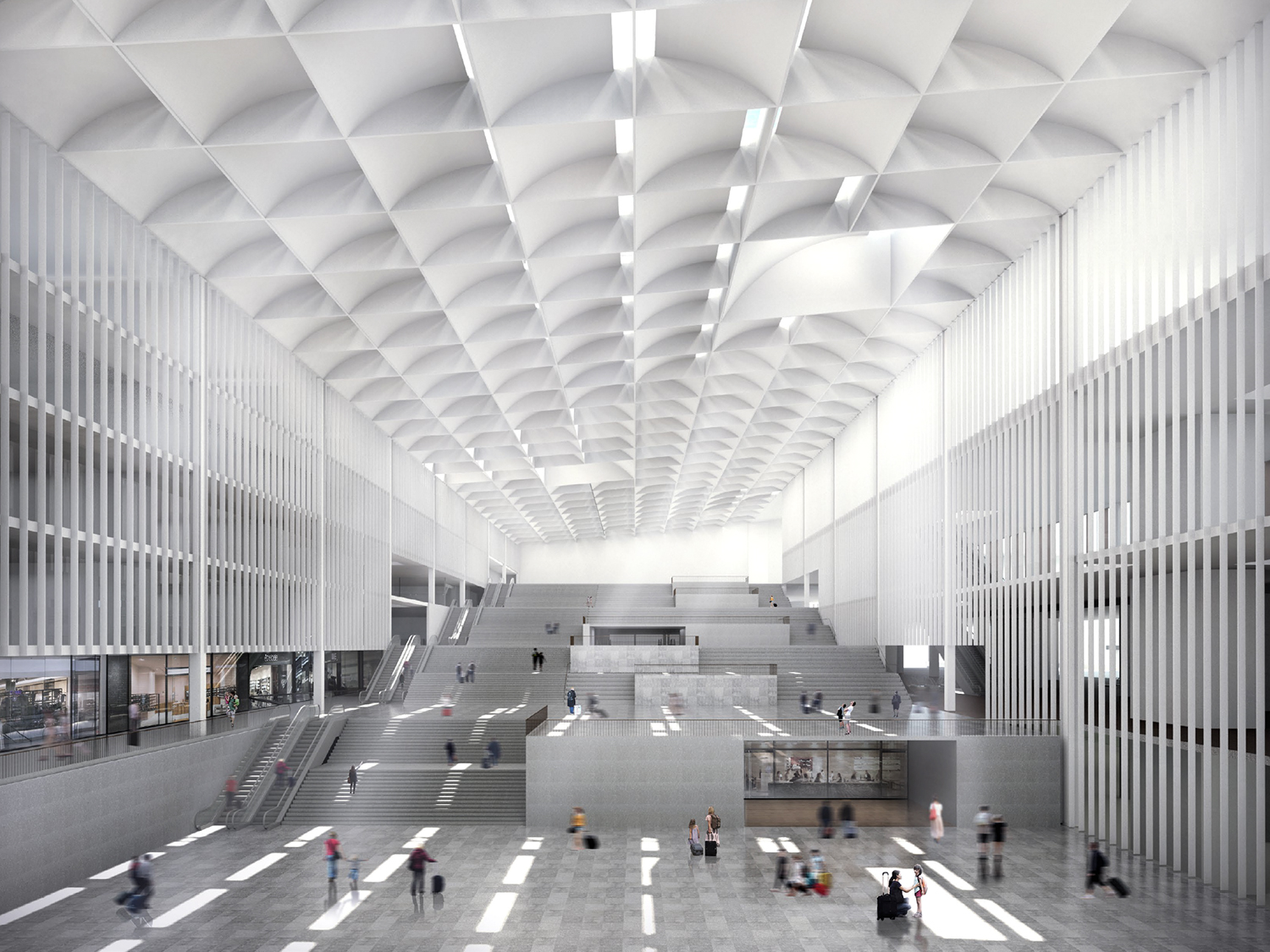 Meng Ye's rendering of a building titled Pearson Transit Hub
