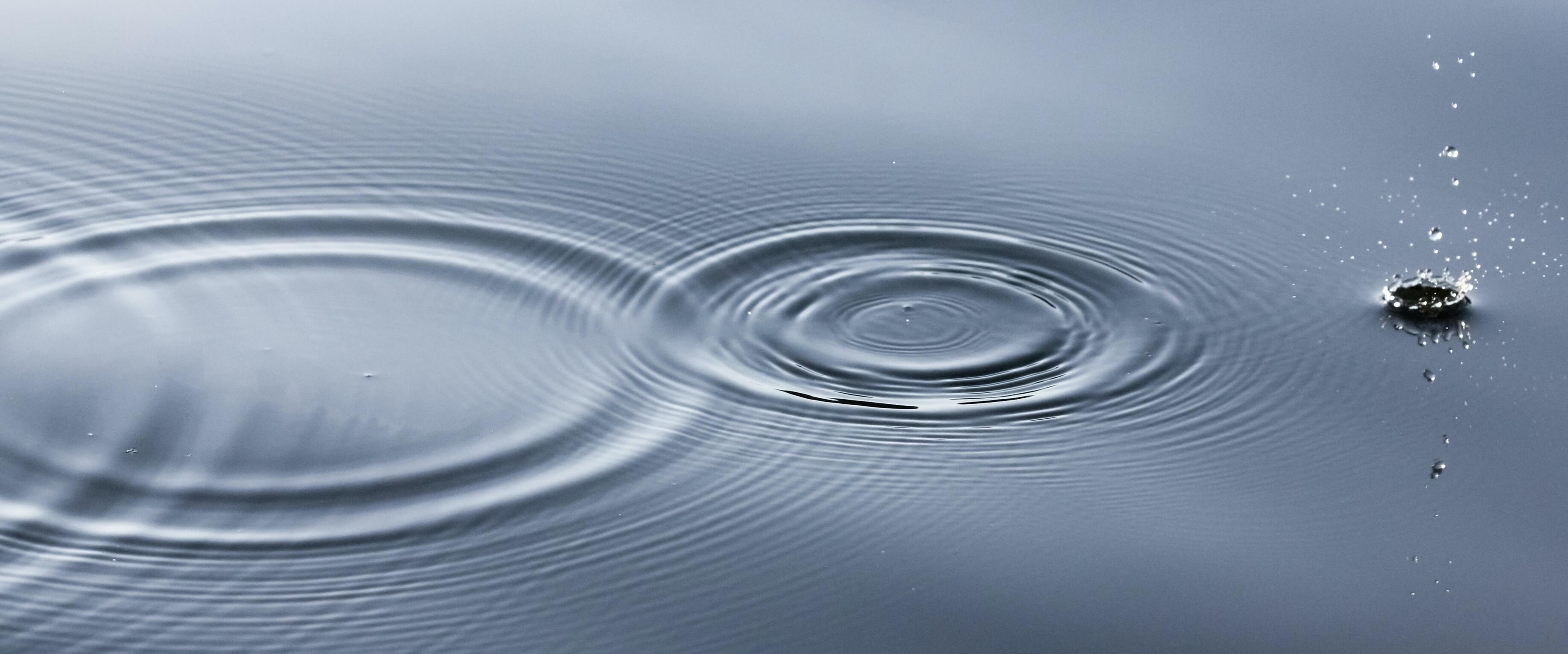 The ripple effect in clear waters.