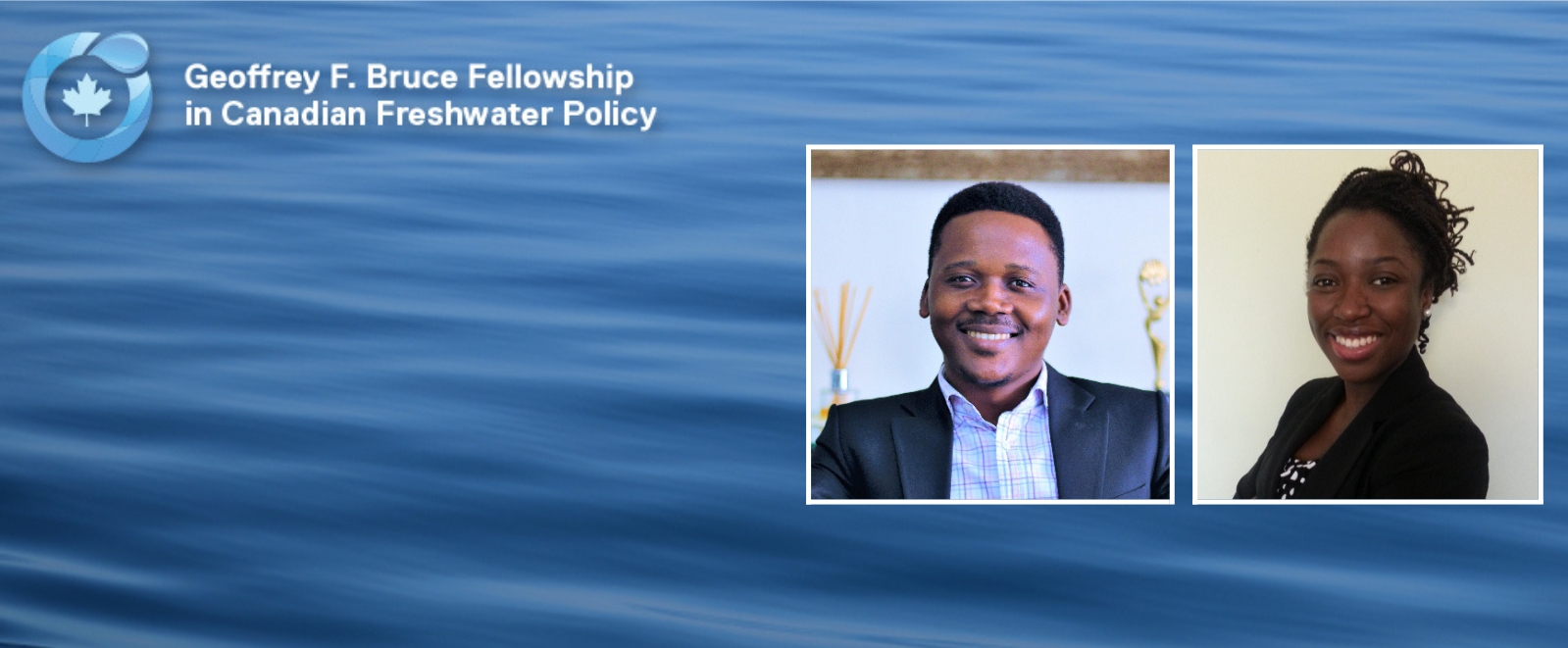 Geoffrey F. Bruce Fellowship banner highlighting fellows Joseph Aladekoyi and Yena Bassone-Quashie.