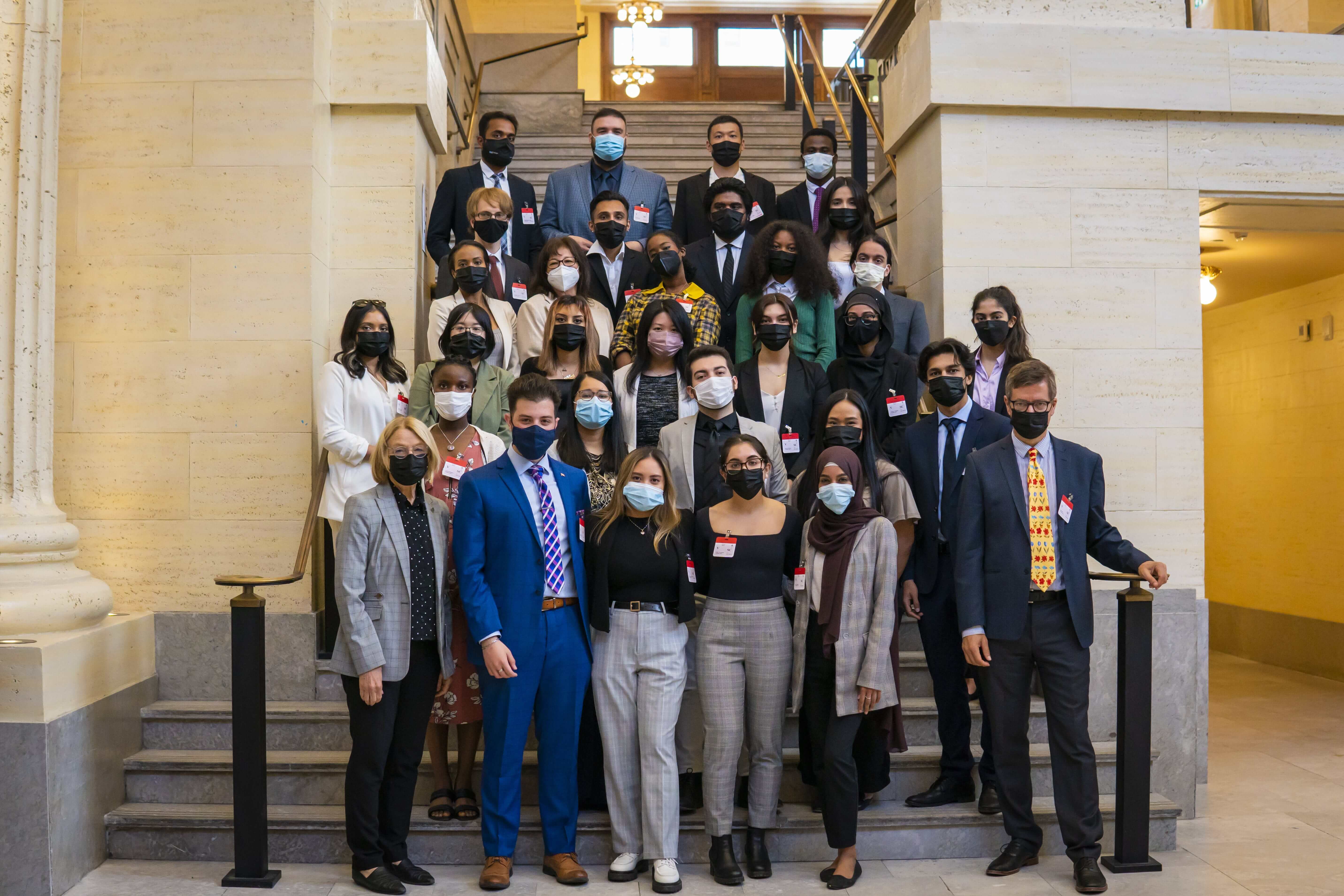Students and political leaders in the Ottawa Senate, June 2022.